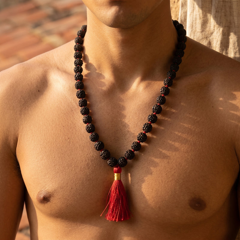 Natural Black Rudraksha Mala