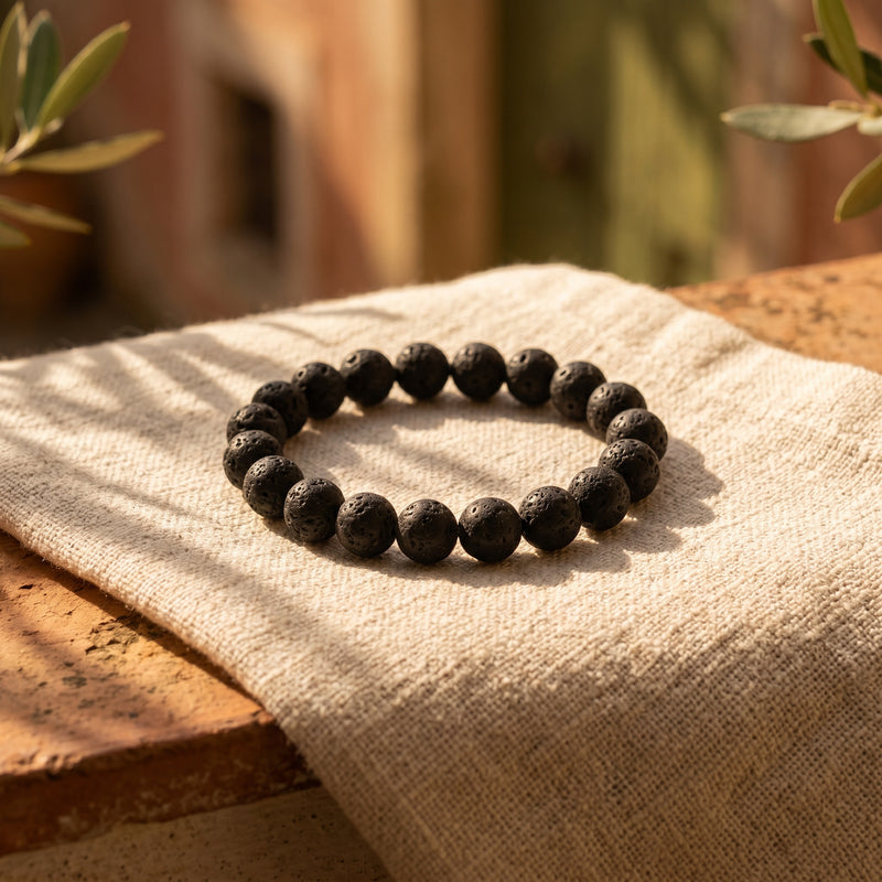 Black Lava Stone Bracelet